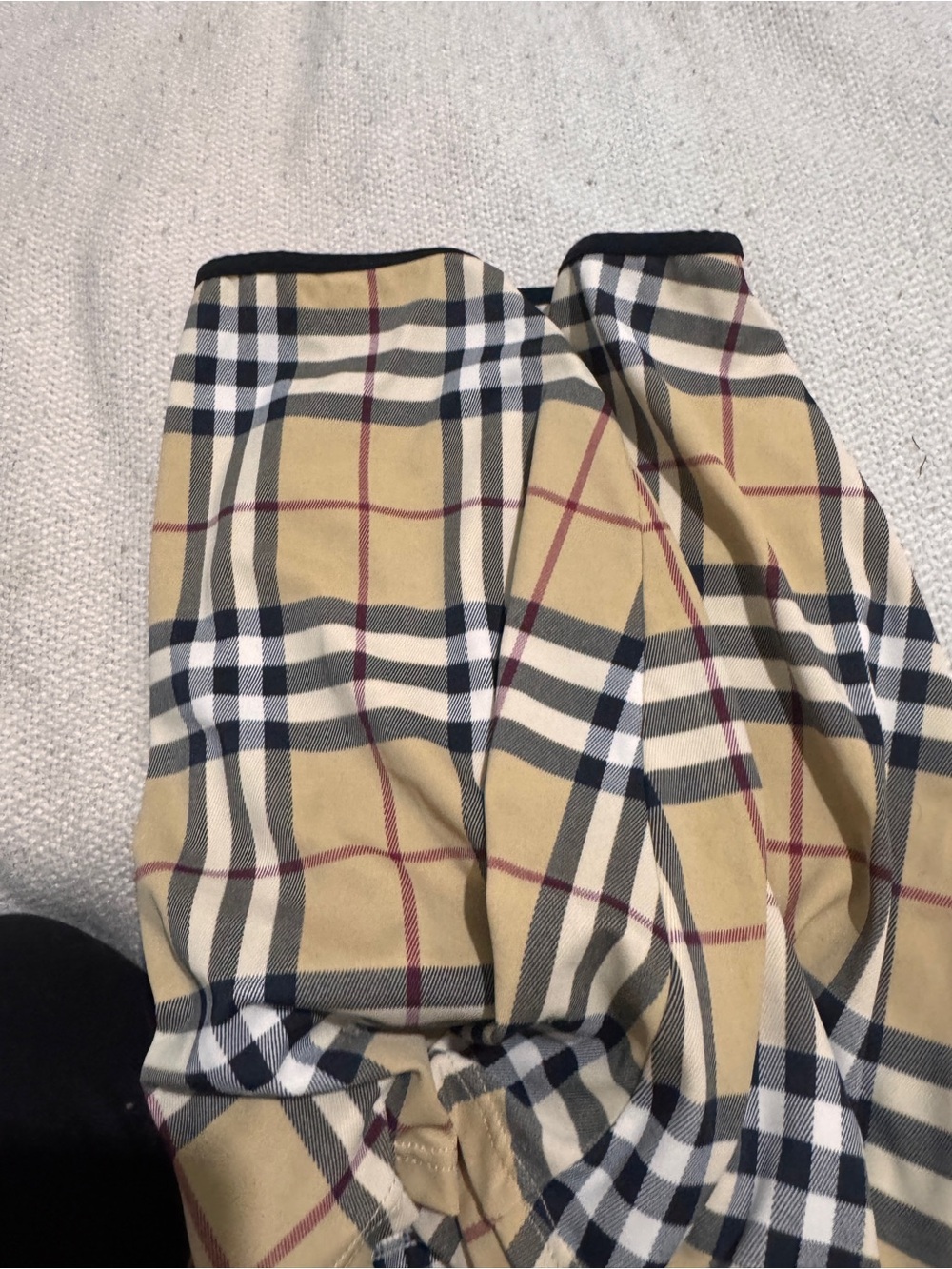 Burberry Beige Plaid Swim Skirt / Sarong with Black Trim - Picture 8 of 12